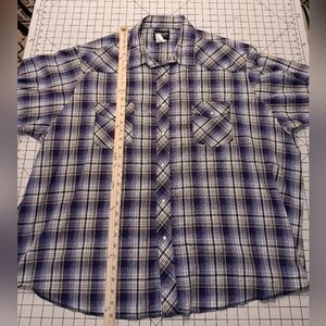 Wrangler Western Brush Popper, 4XL, purple and white, great condition